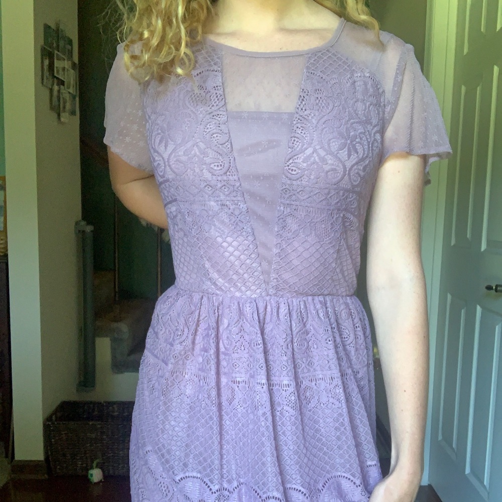 Lavender Lace Picnic Summer Dress